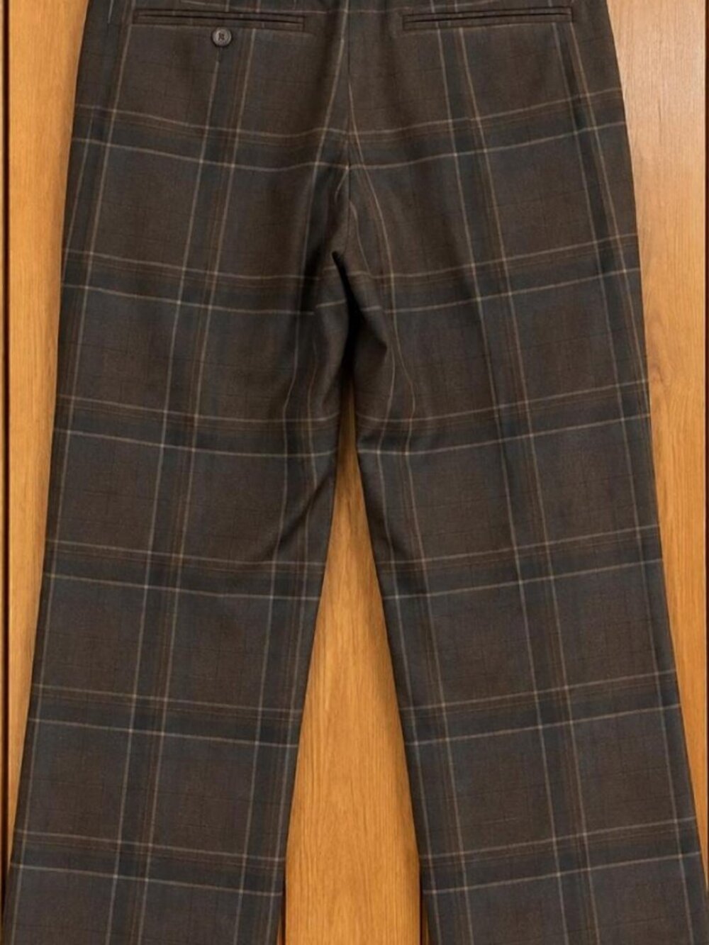 Ralph Lauren Plaid Trousers Woolmark Size 14 Silk Lined